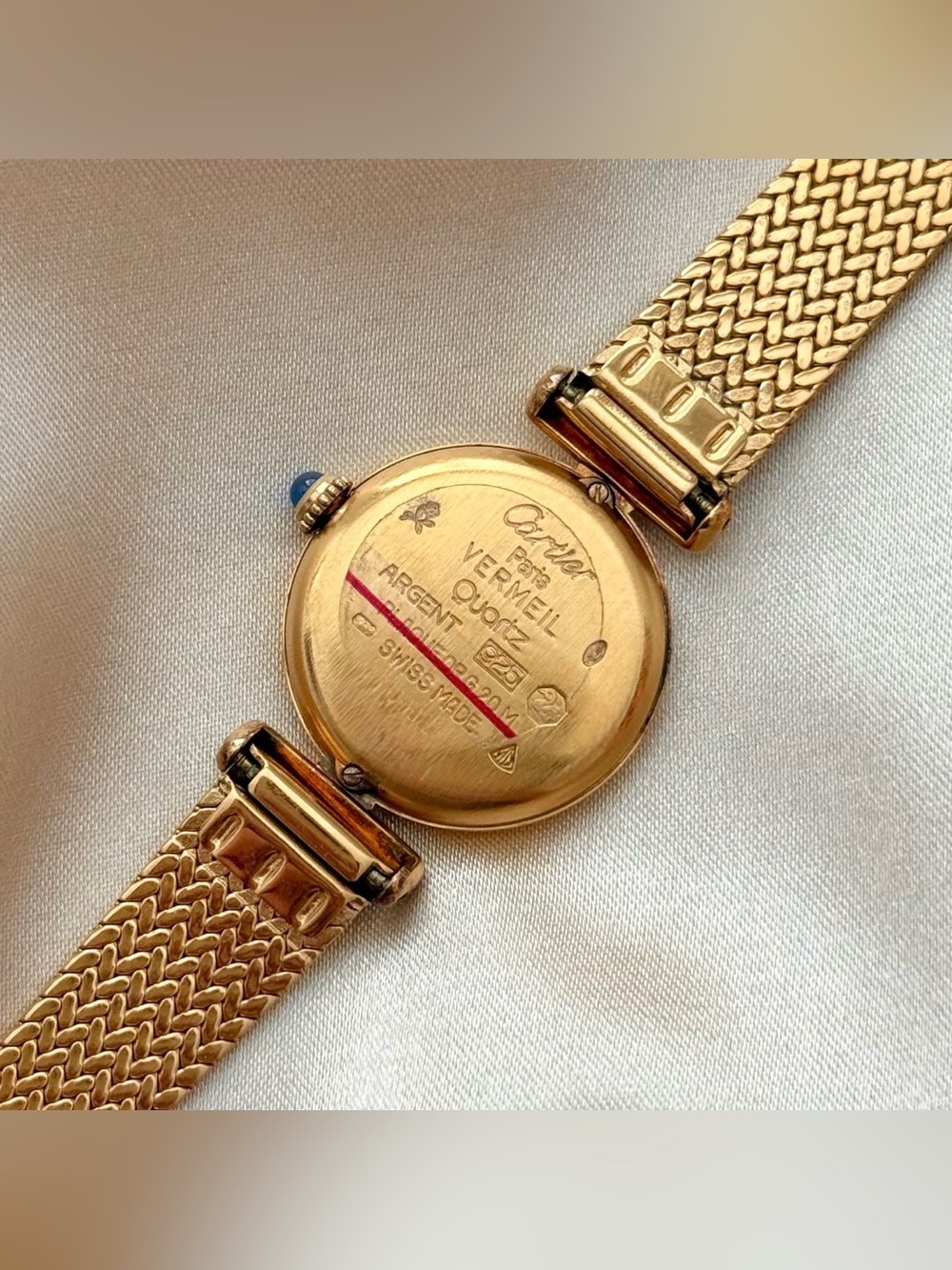 AUTHENTIC VINTAGE CARTIER GOLD WATCH - WITH BOX - Picture 7 of 7